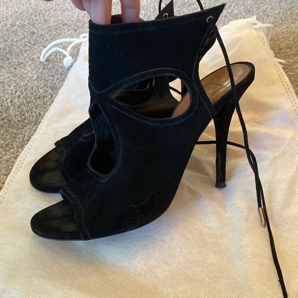 Aquazzura Black Sexy Thing 85mm sandal size 37.5